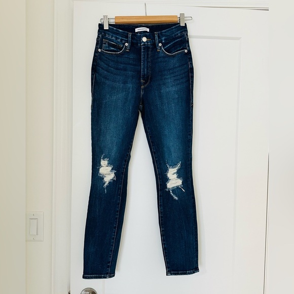 Good American good legs crop high rise jeans Size 27 (4) - Picture 2 of 5